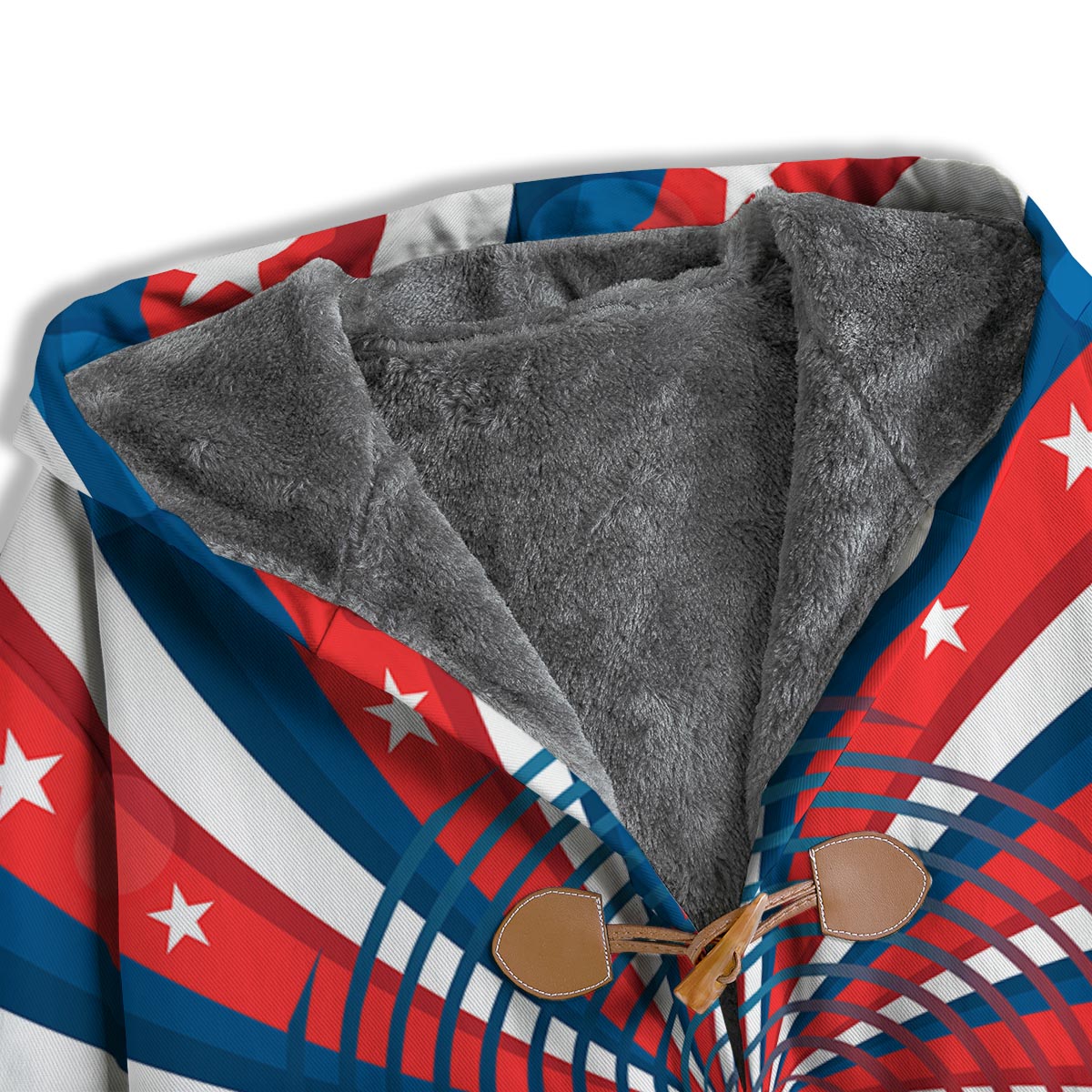 Patriotic Swirly American Print Men's Windbreaker Jacket-grizzshop