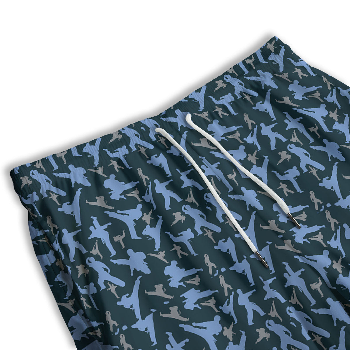 Pattern Karate Print Men's Athletic Shorts
