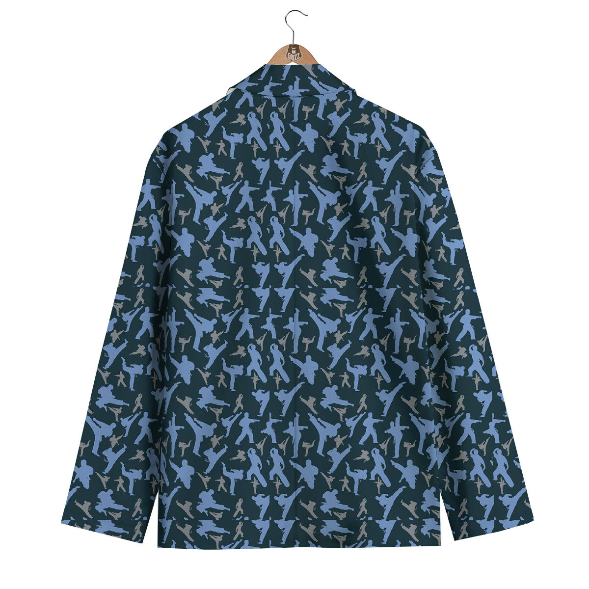 Pattern Karate Print Men's Blazer-grizzshop