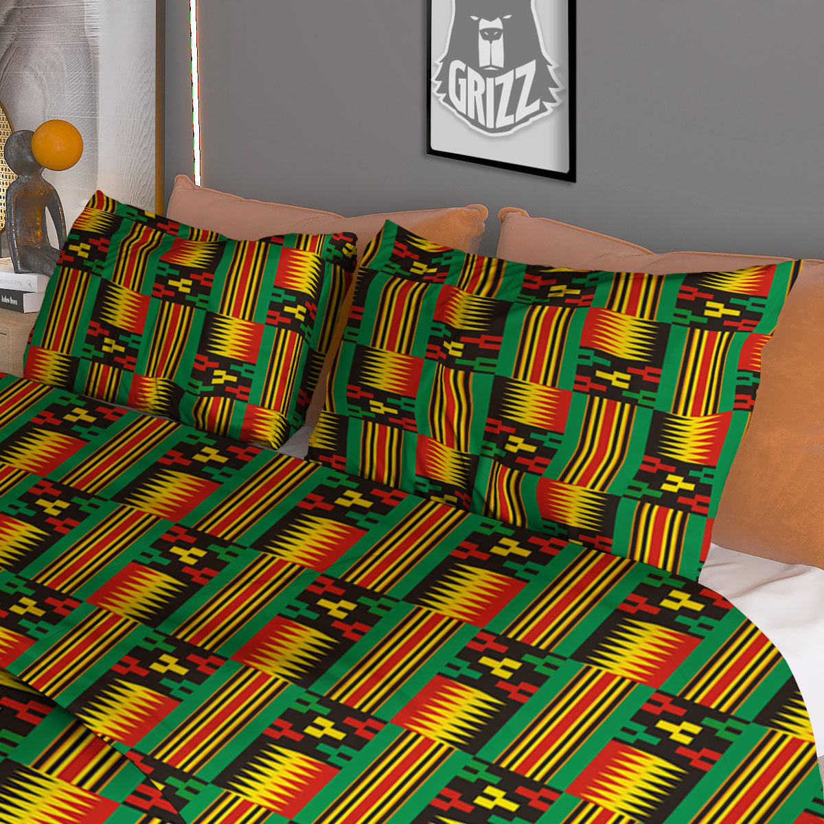 Pattern Kente Print Duvet Cover Bedding Set