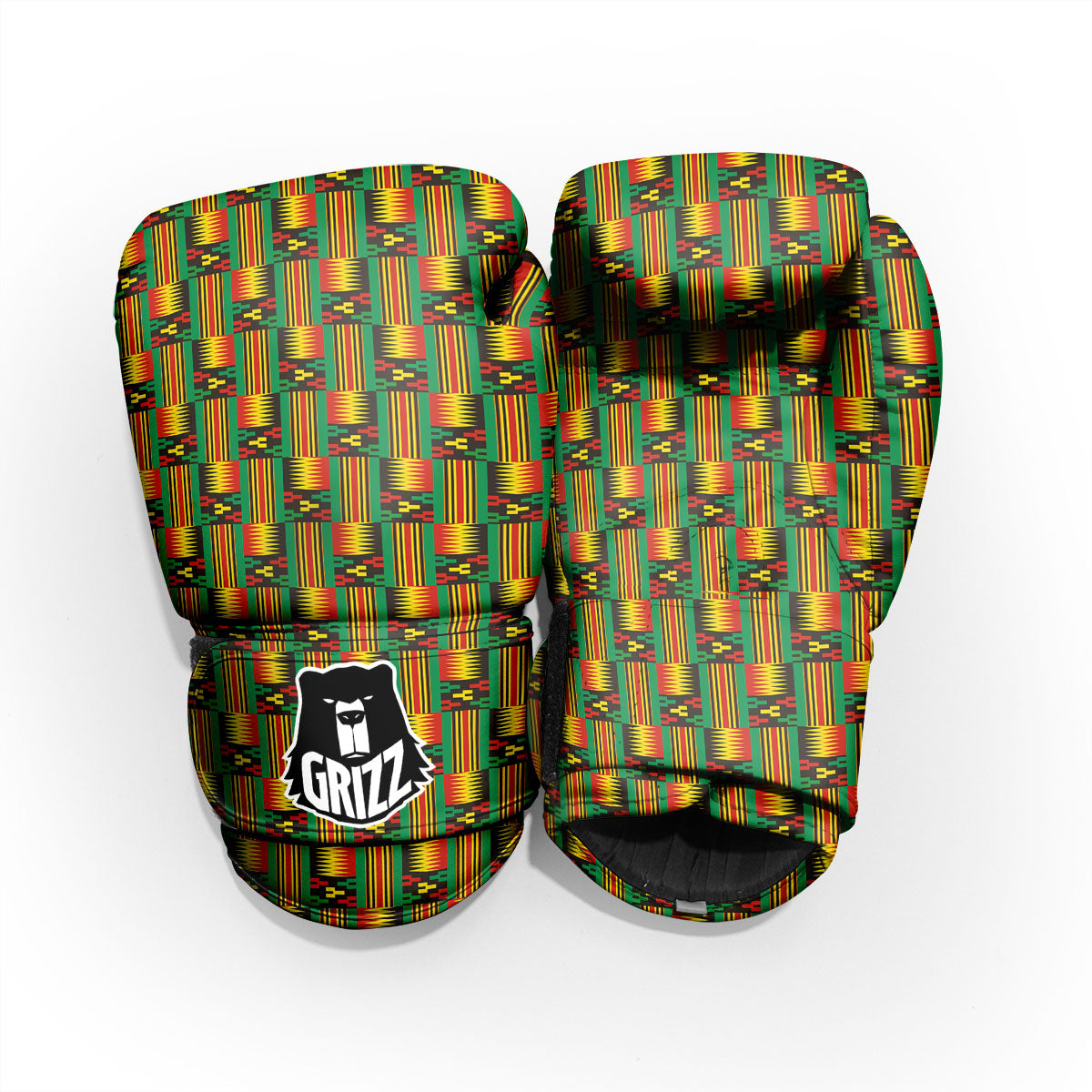 Pattern Kente Print Sparring Gloves-grizzshop