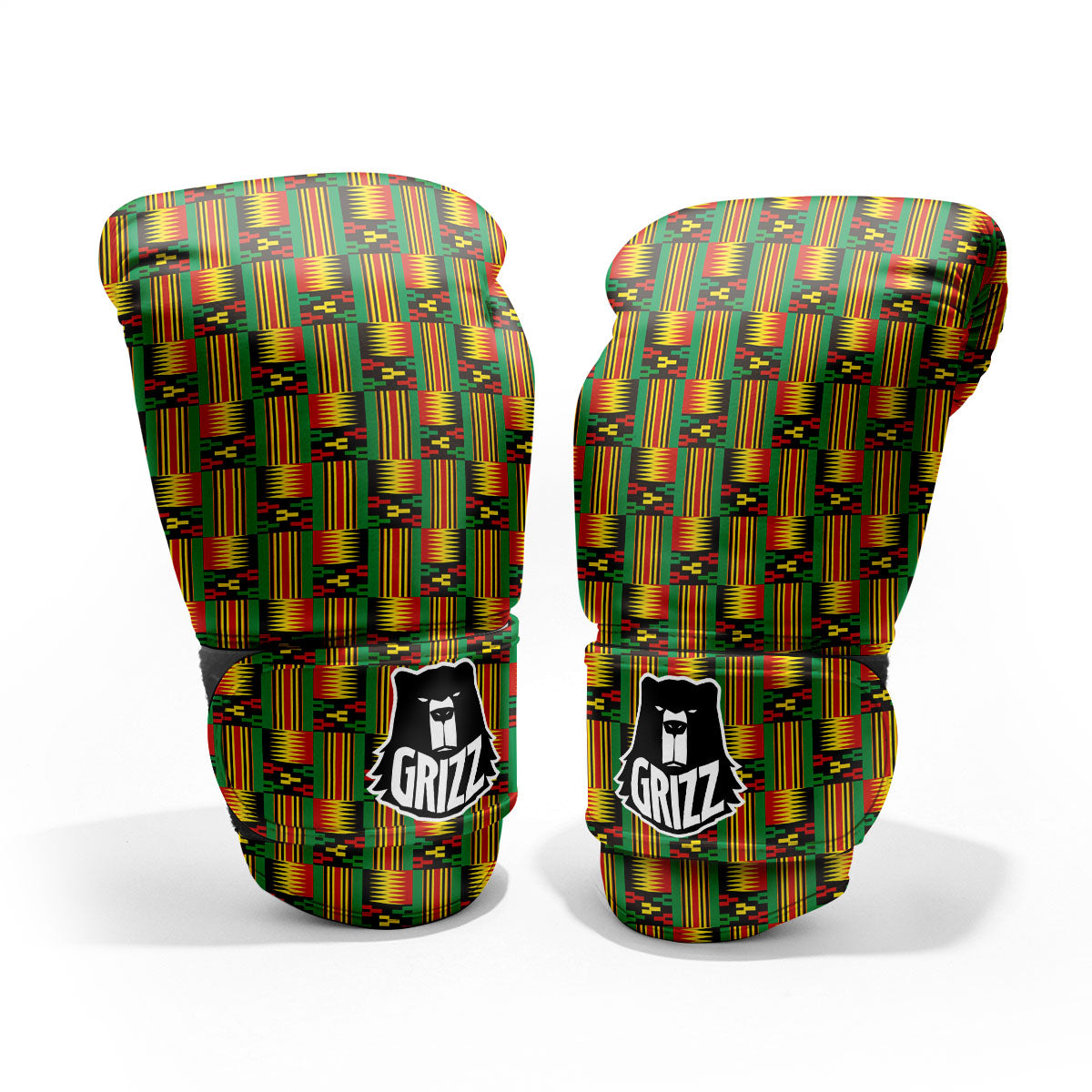 Pattern Kente Print Sparring Gloves-grizzshop