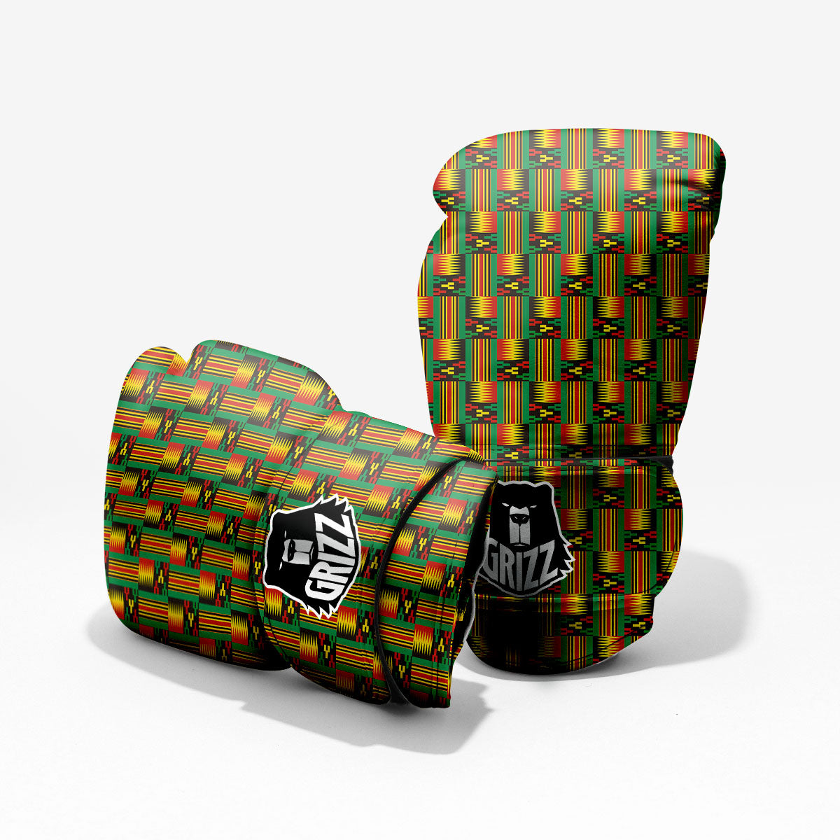 Pattern Kente Print Sparring Gloves-grizzshop