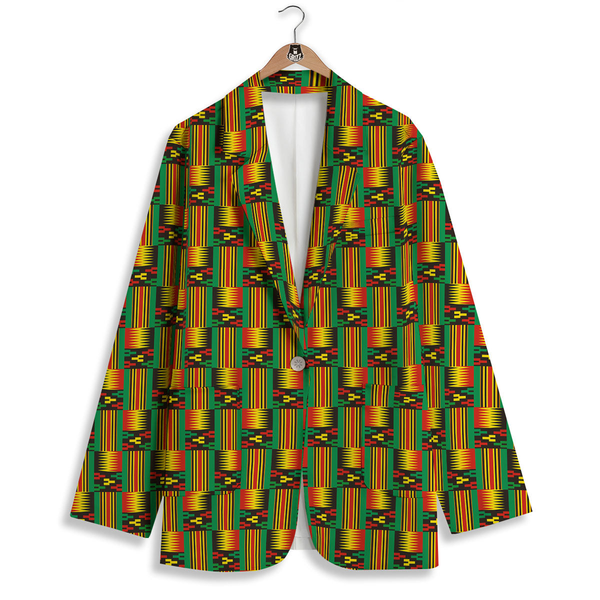 Pattern Kente Print Women's Blazer-grizzshop