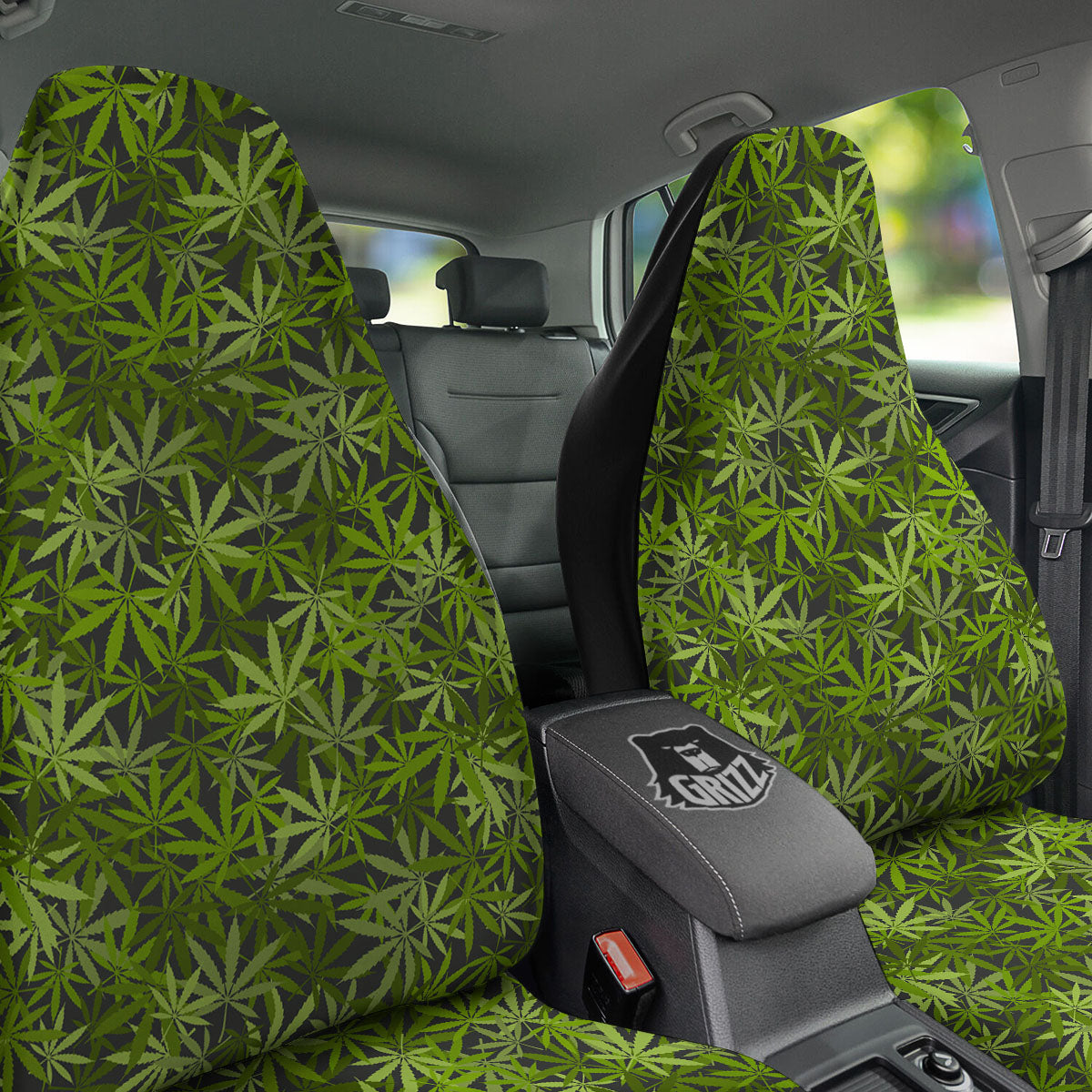 Pattern Leaf Marijuana Print Car Seat Covers-grizzshop