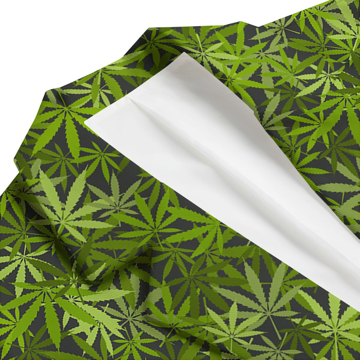 Pattern Leaf Marijuana Print Men's Blazer-grizzshop