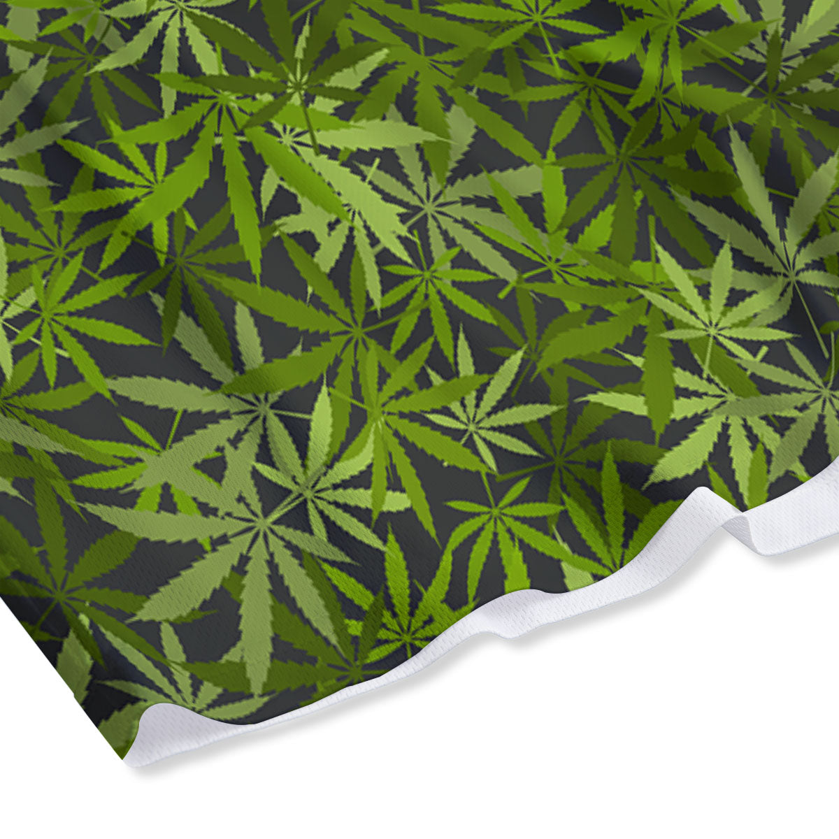 Pattern Leaf Marijuana Print Mesh Shorts