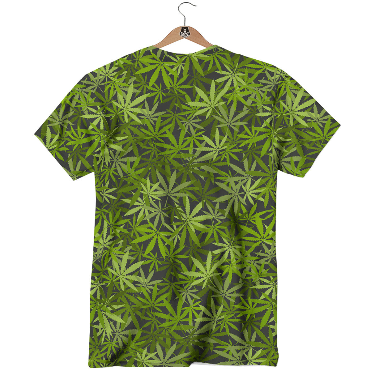 Pattern Leaf Marijuana Print T-Shirt-grizzshop