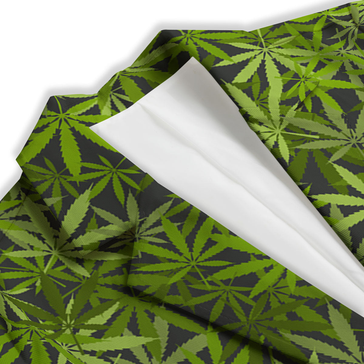 Pattern Leaf Marijuana Print Women's Blazer-grizzshop