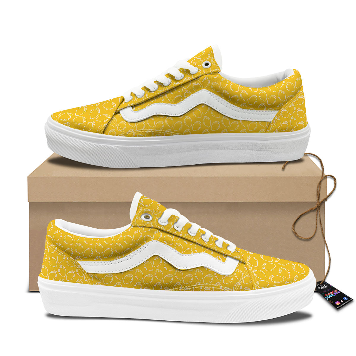 Pattern Mango Print Skate Shoes-grizzshop