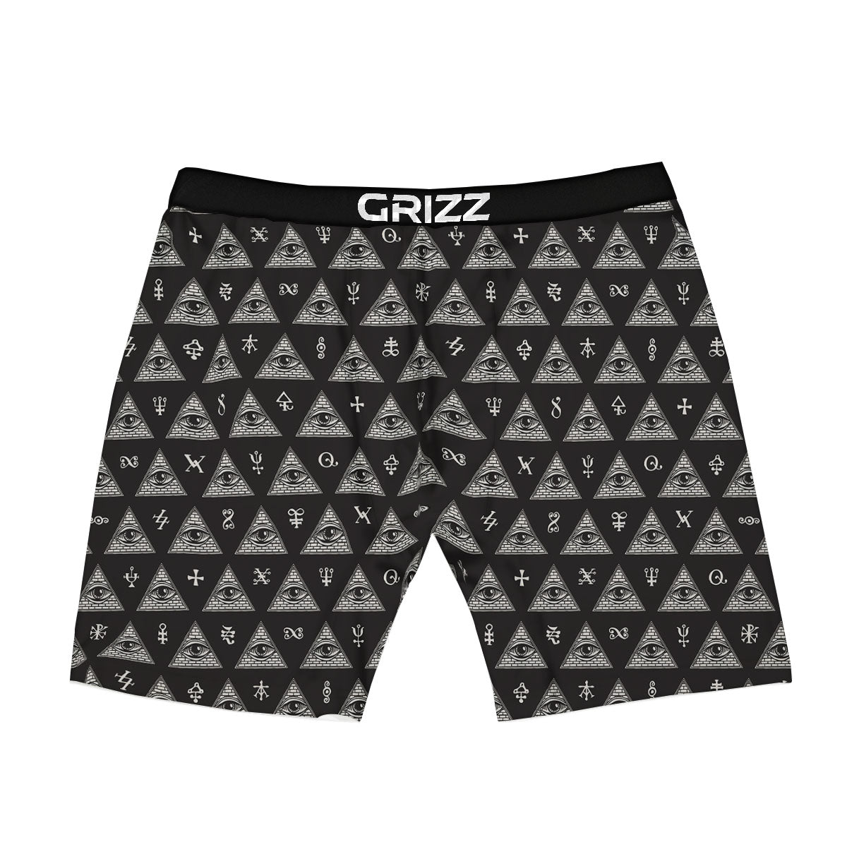 Pattern Masonic Eye Print Boxer Briefs-grizzshop