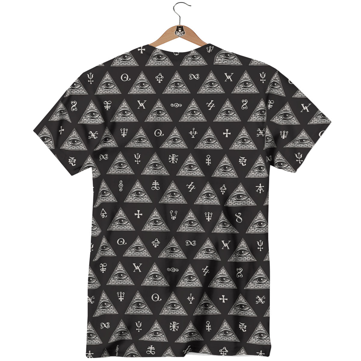 Pattern Masonic Eye Print T-Shirt-grizzshop