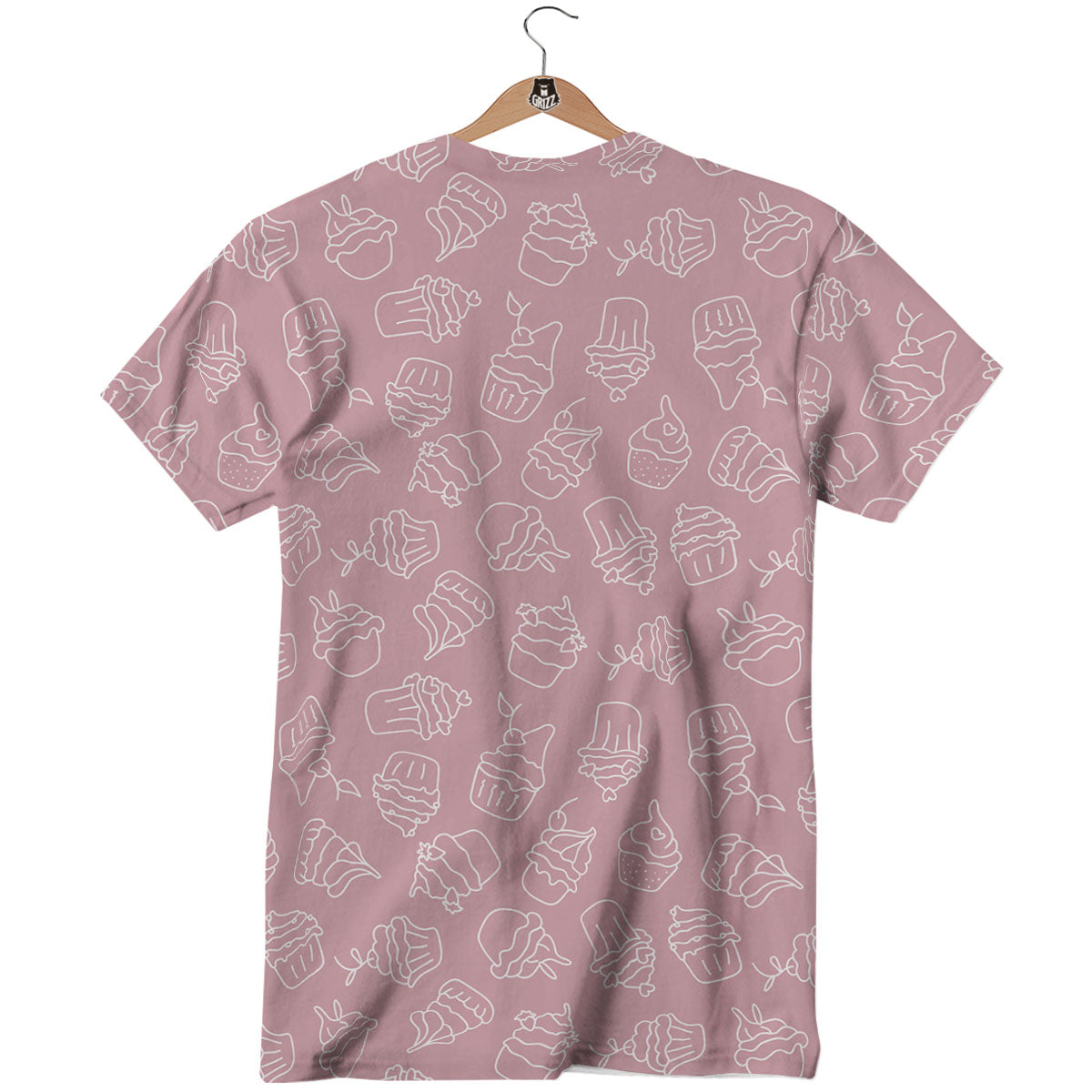 Pattern Mini Cupcake Print T-Shirt-grizzshop