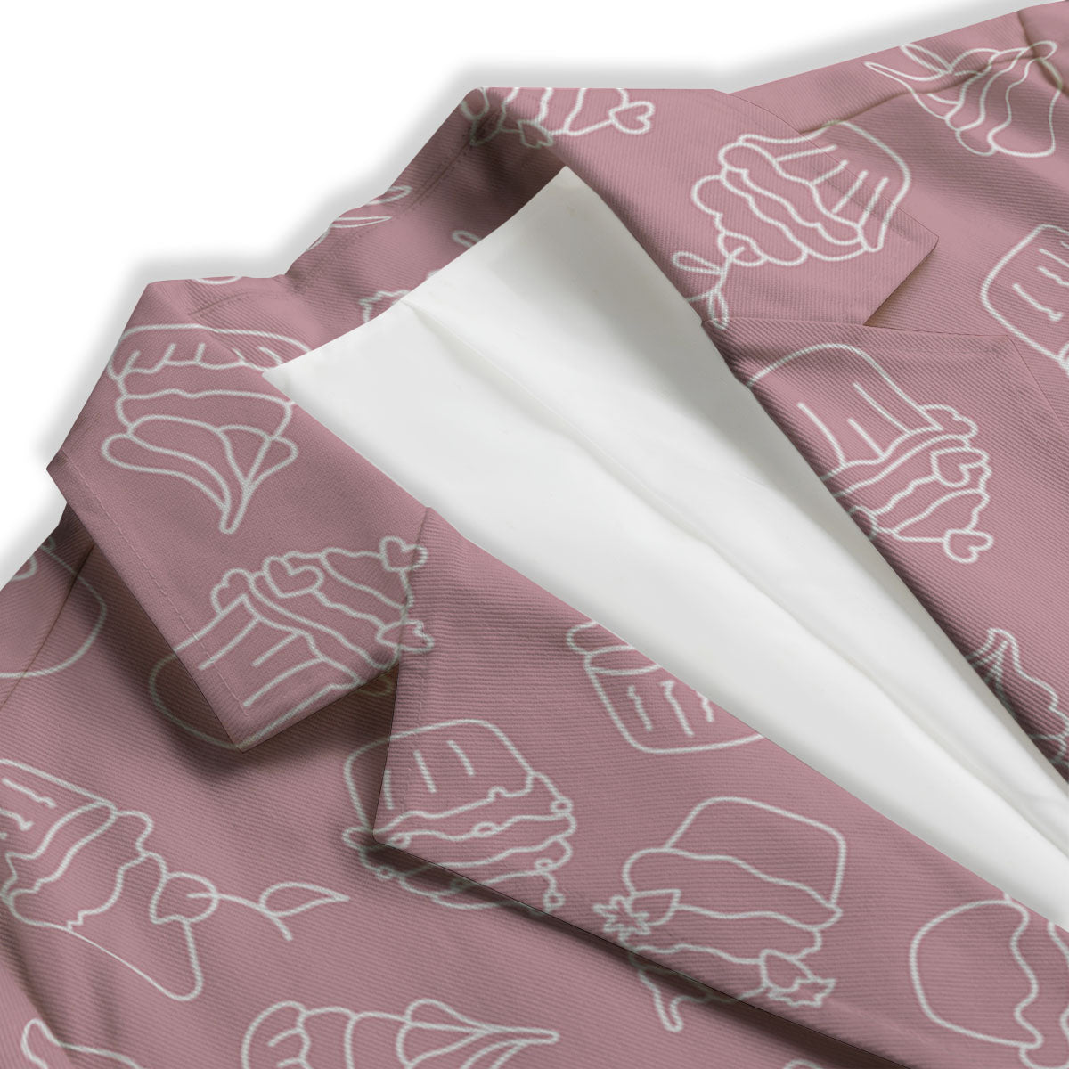 Pattern Mini Cupcake Print Women's Blazer-grizzshop