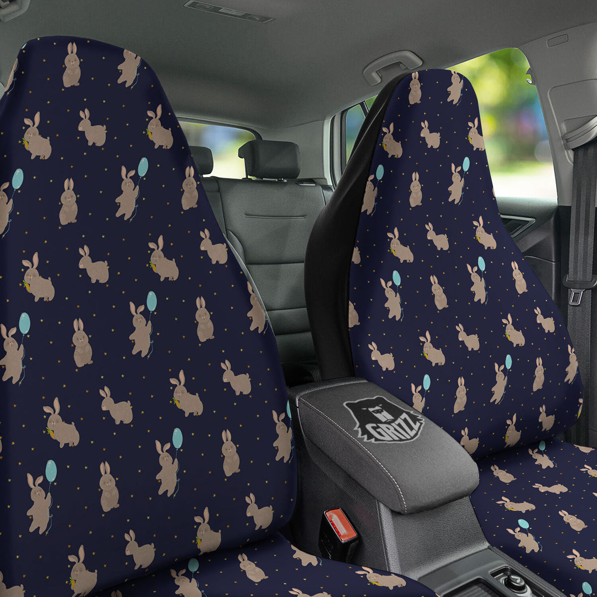 Pattern Mini Rabbit Print Car Seat Covers-grizzshop