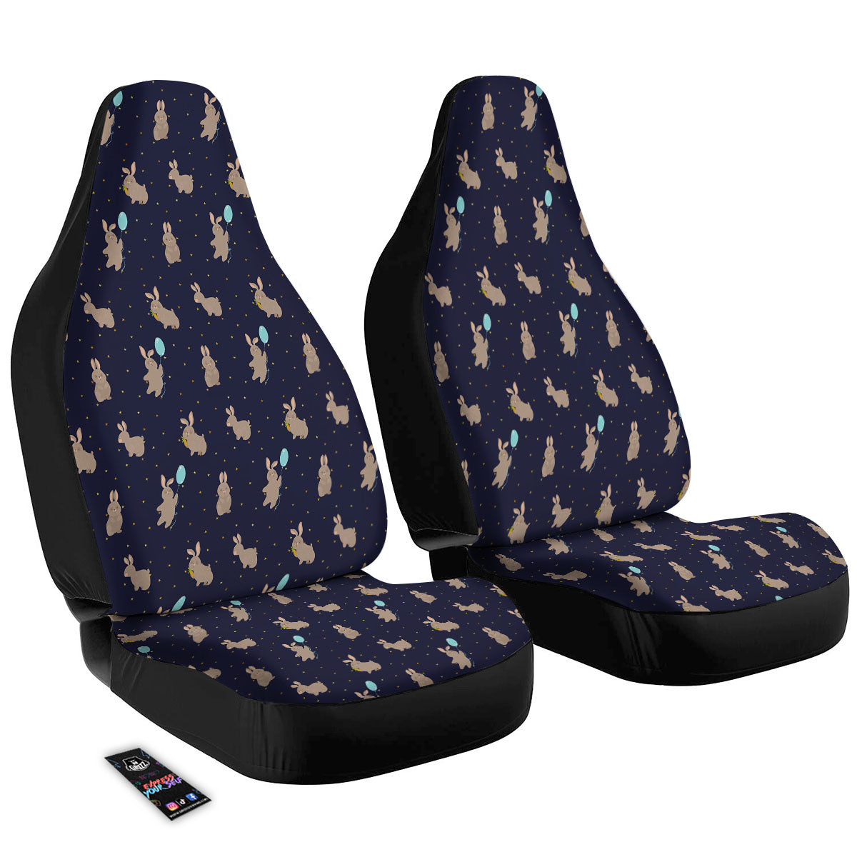 Pattern Mini Rabbit Print Car Seat Covers-grizzshop