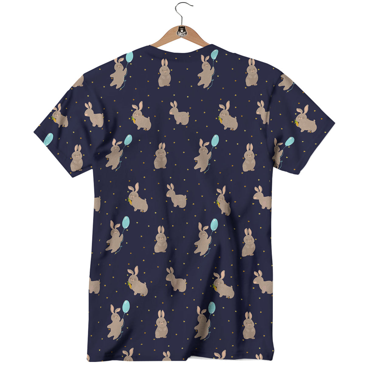 Pattern Mini Rabbit Print T-Shirt-grizzshop