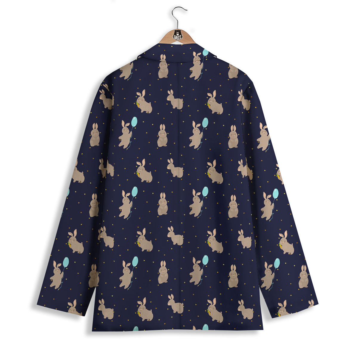 Pattern Mini Rabbit Print Women's Blazer-grizzshop