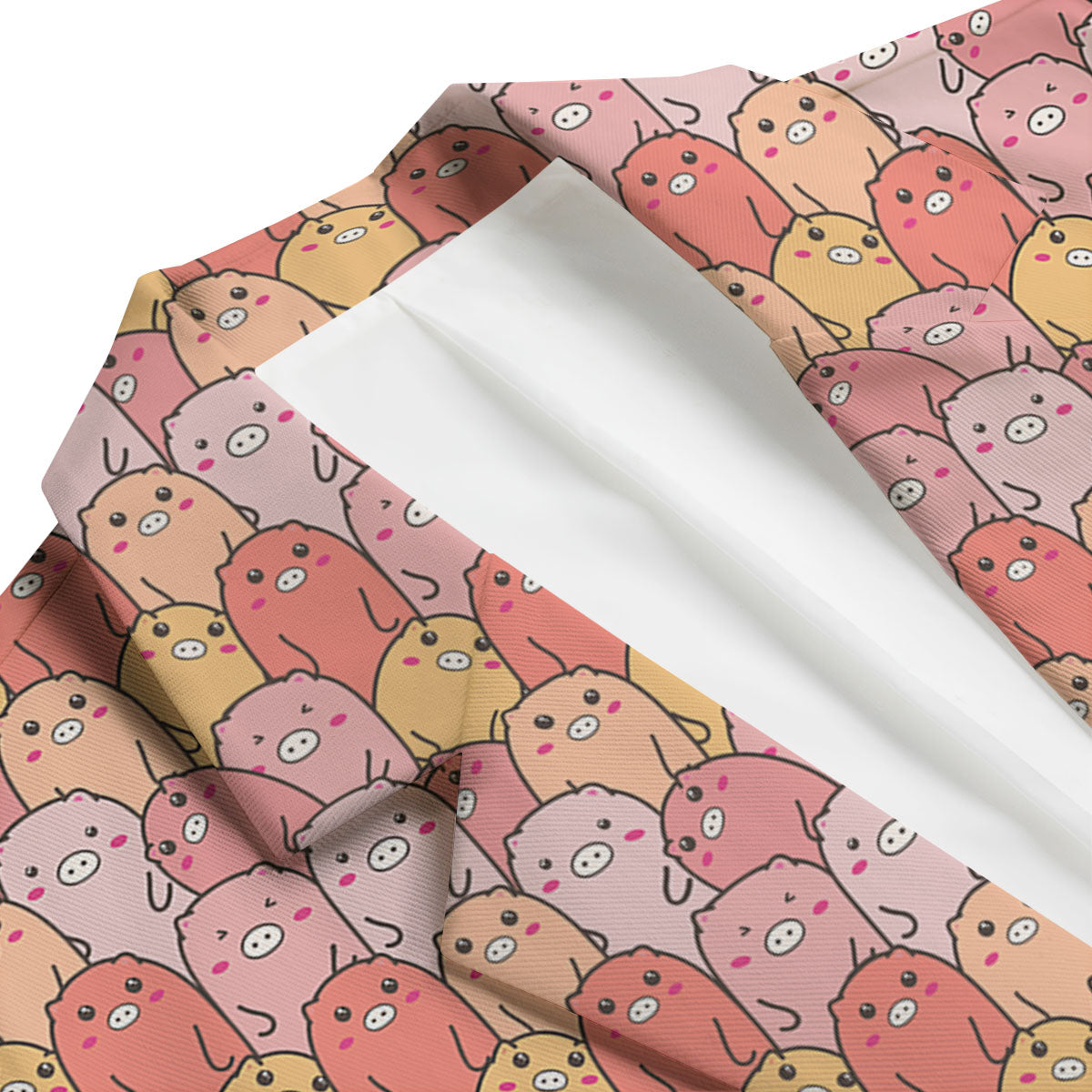 Pattern Pig Print Men's Blazer-grizzshop