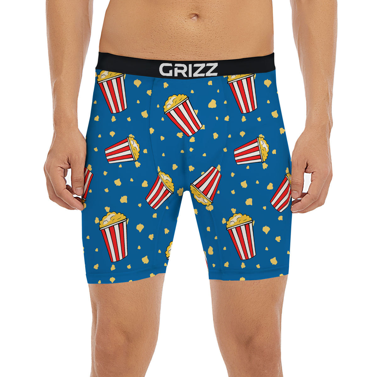 Pattern Popcorn Print Boxer Briefs-grizzshop