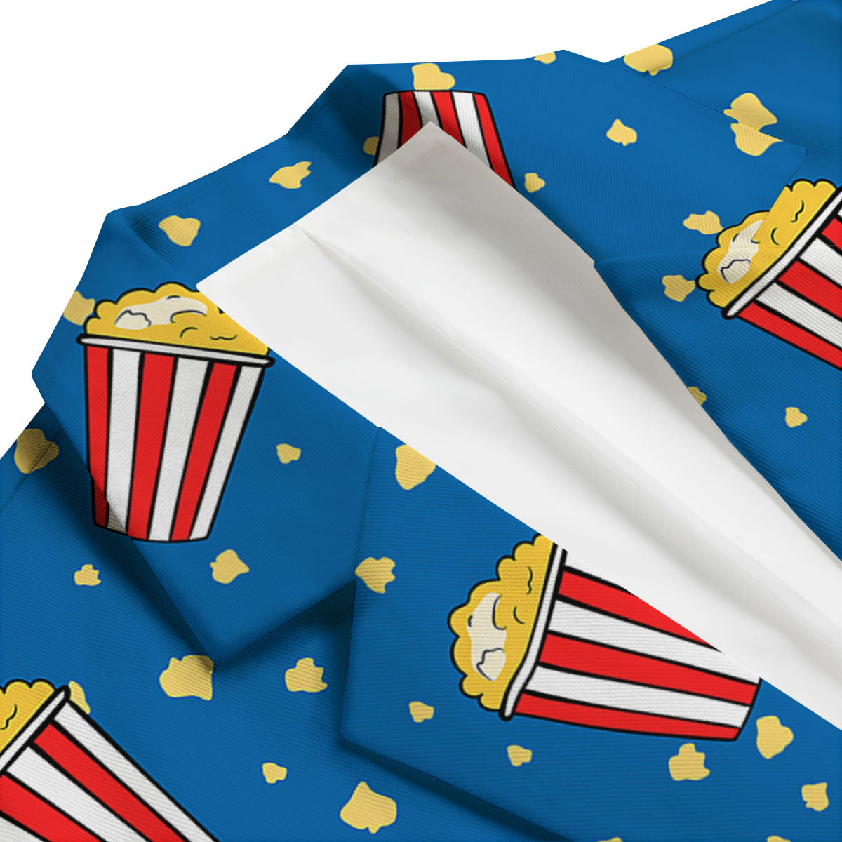 Pattern Popcorn Print Men's Blazer-grizzshop