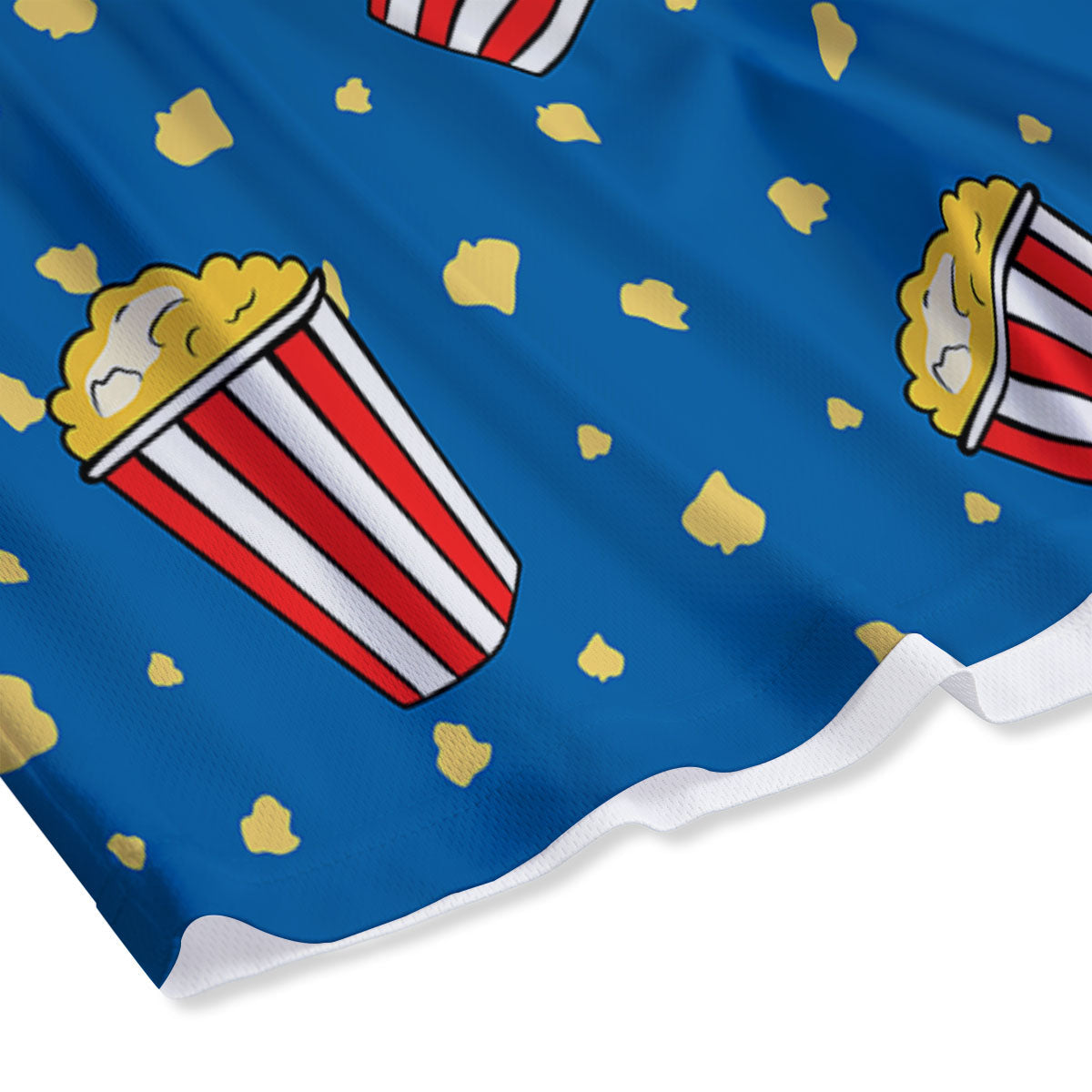 Pattern Popcorn Print Mesh Shorts-grizzshop