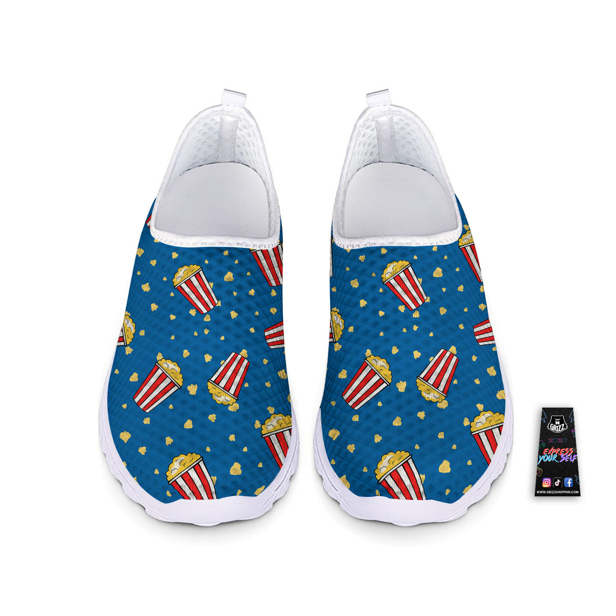 Pattern Popcorn Print Nurse Shoes-grizzshop