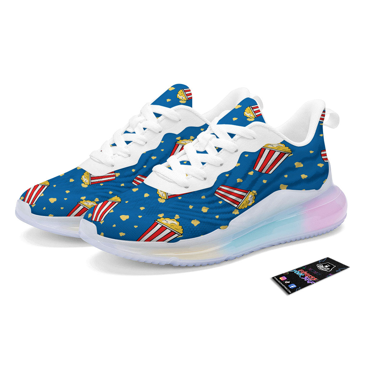Pattern Popcorn Print Running Sneakers-grizzshop