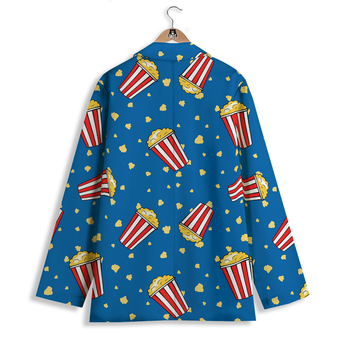 Pattern Popcorn Print Women's Blazer-grizzshop