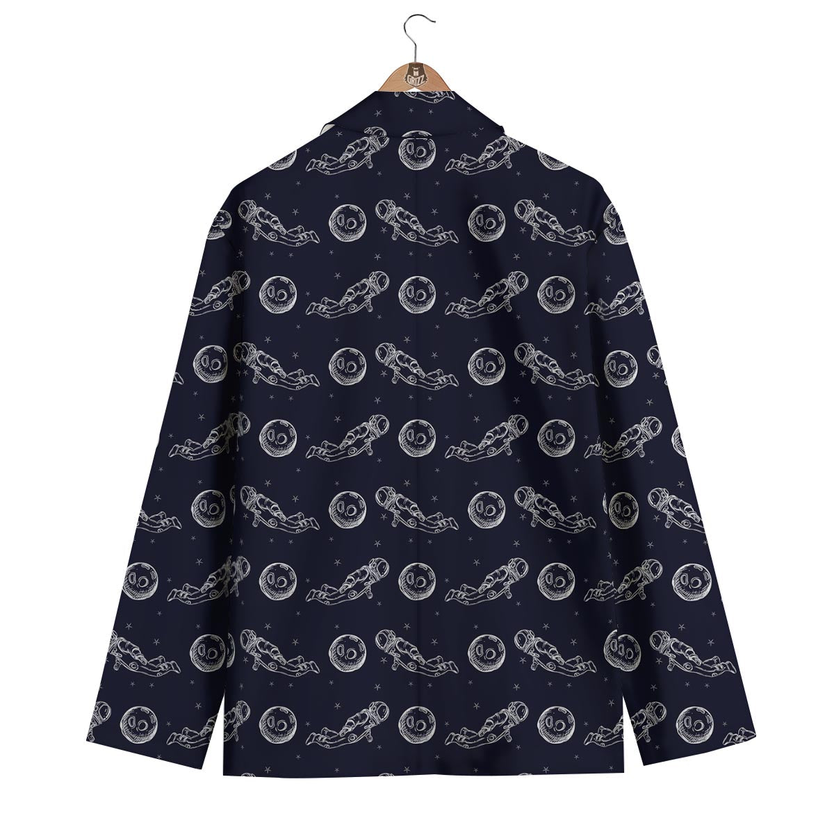 Pattern Print Astronaut Men's Blazer-grizzshop