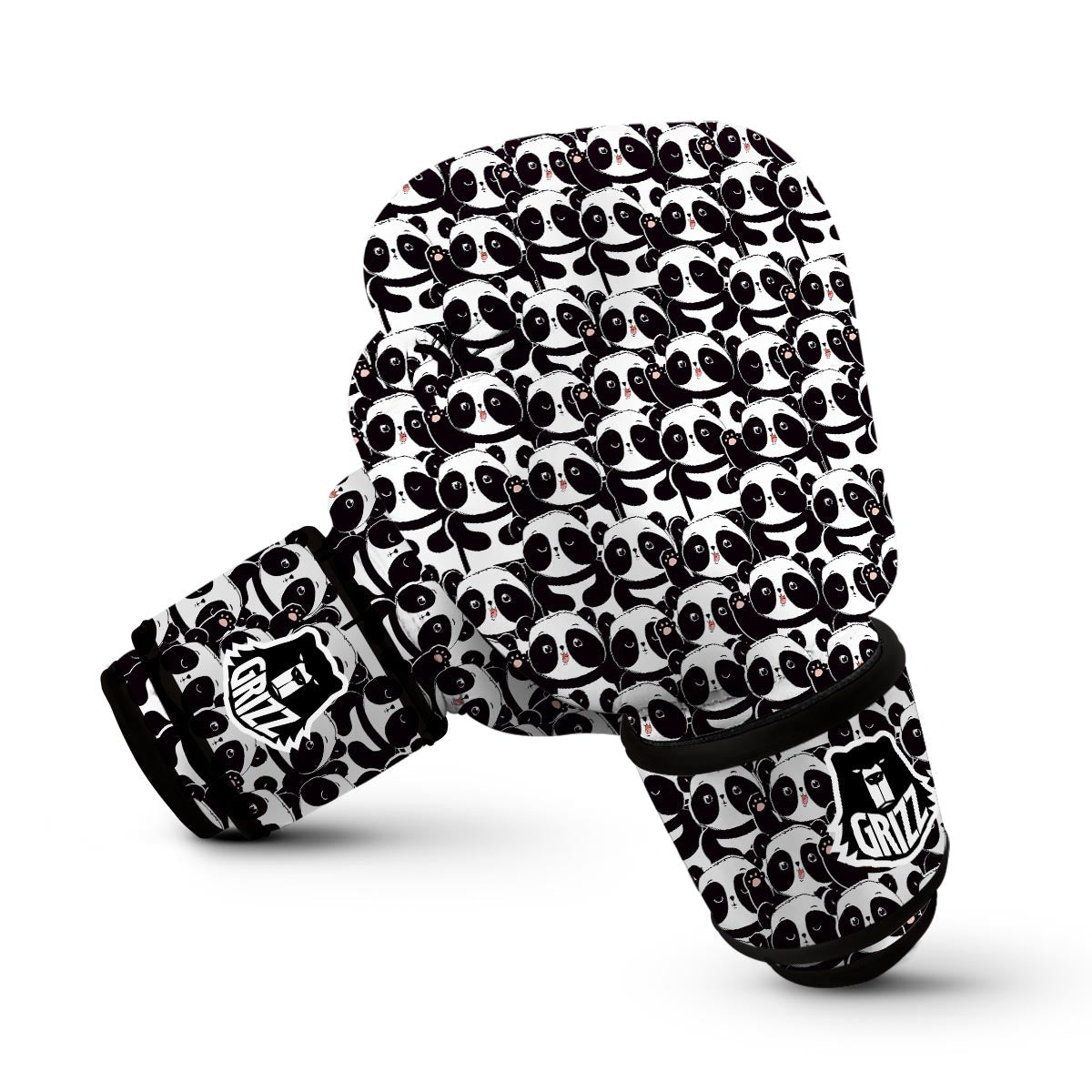 Pattern Print Baby Panda Boxing Gloves-grizzshop