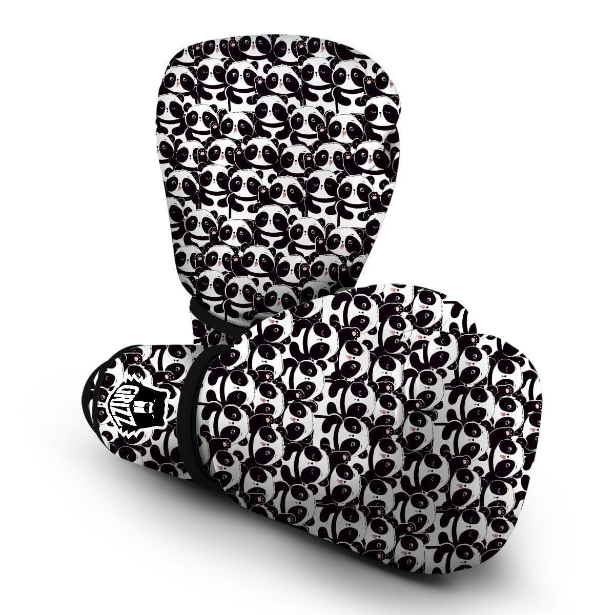 Pattern Print Baby Panda Boxing Gloves-grizzshop