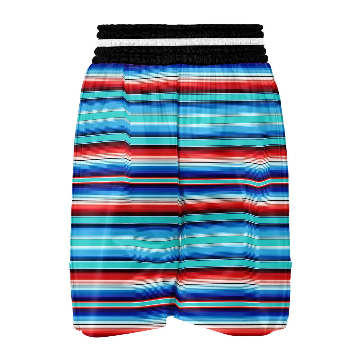 Pattern Print Baja Mexican Blanket Serape Boxing Shorts-grizzshop