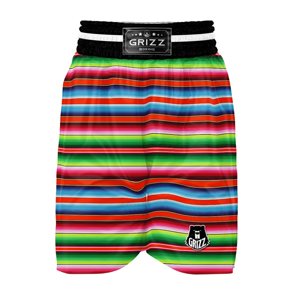 Pattern Print Baja Serape Mexican Blanket Boxing Shorts-grizzshop