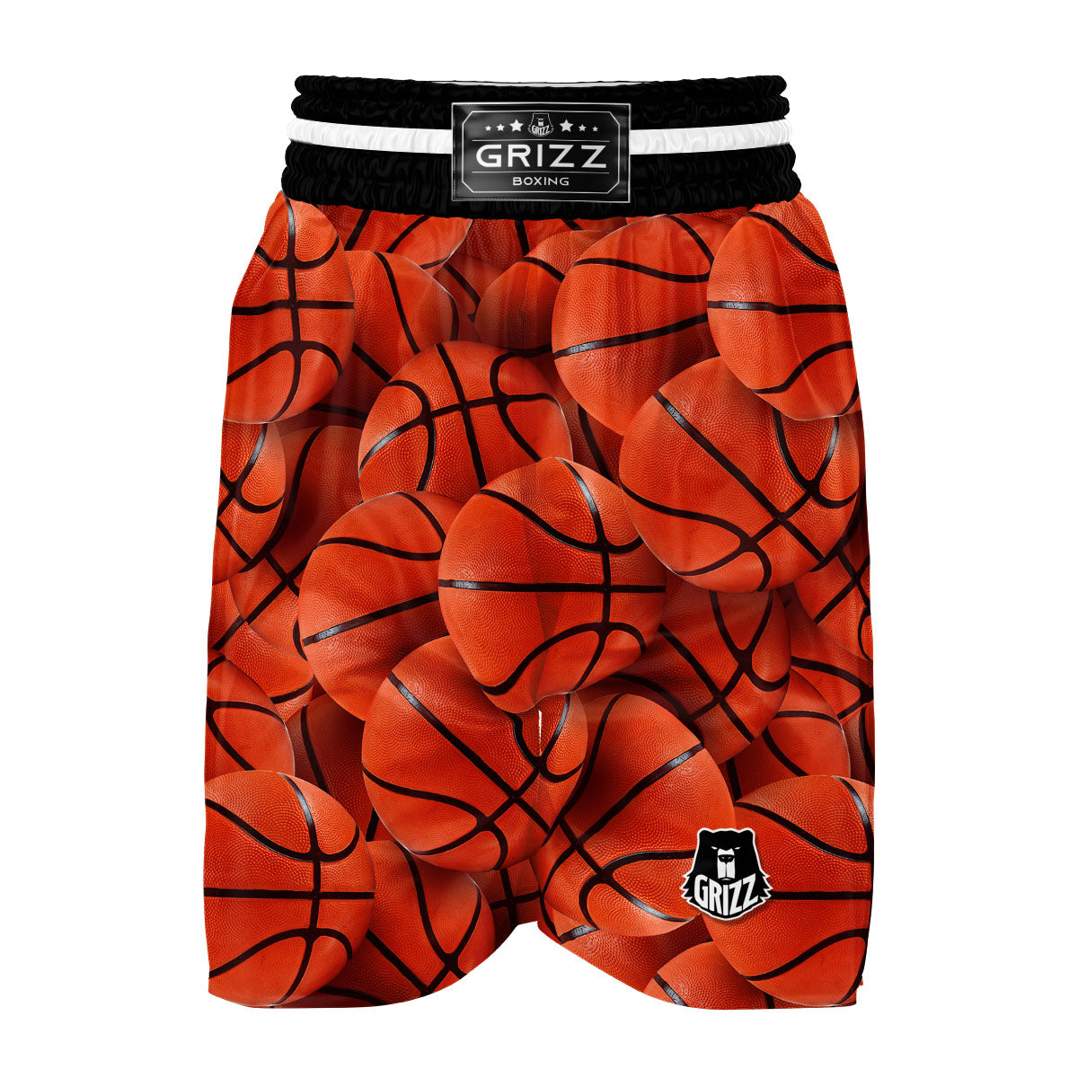 Pattern Print Basketball Boxing Shorts-grizzshop
