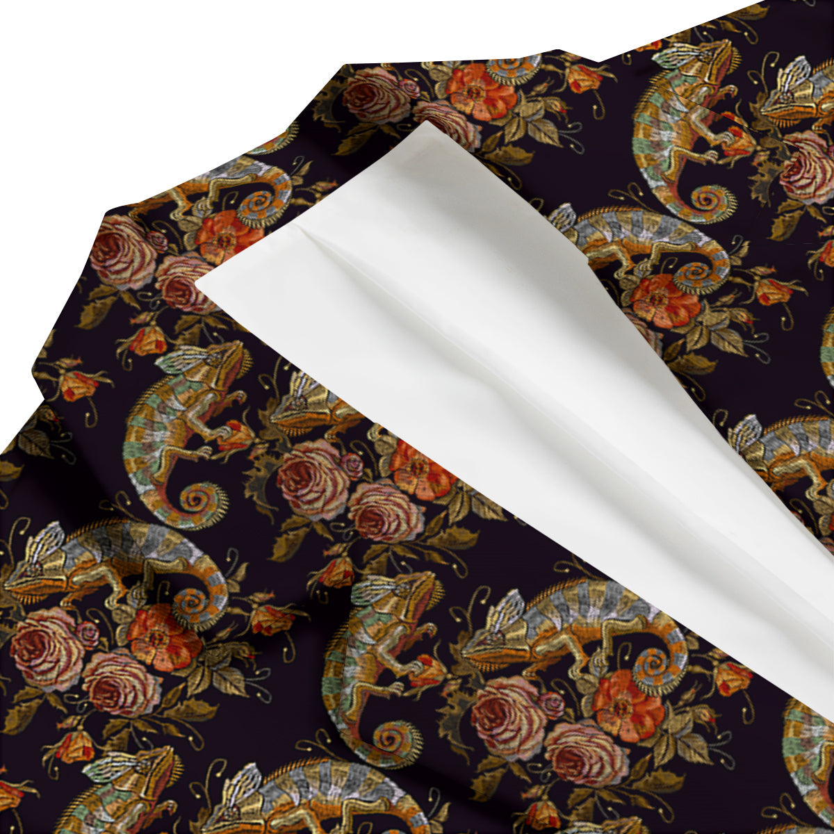 Pattern Print Chameleon Men's Blazer-grizzshop