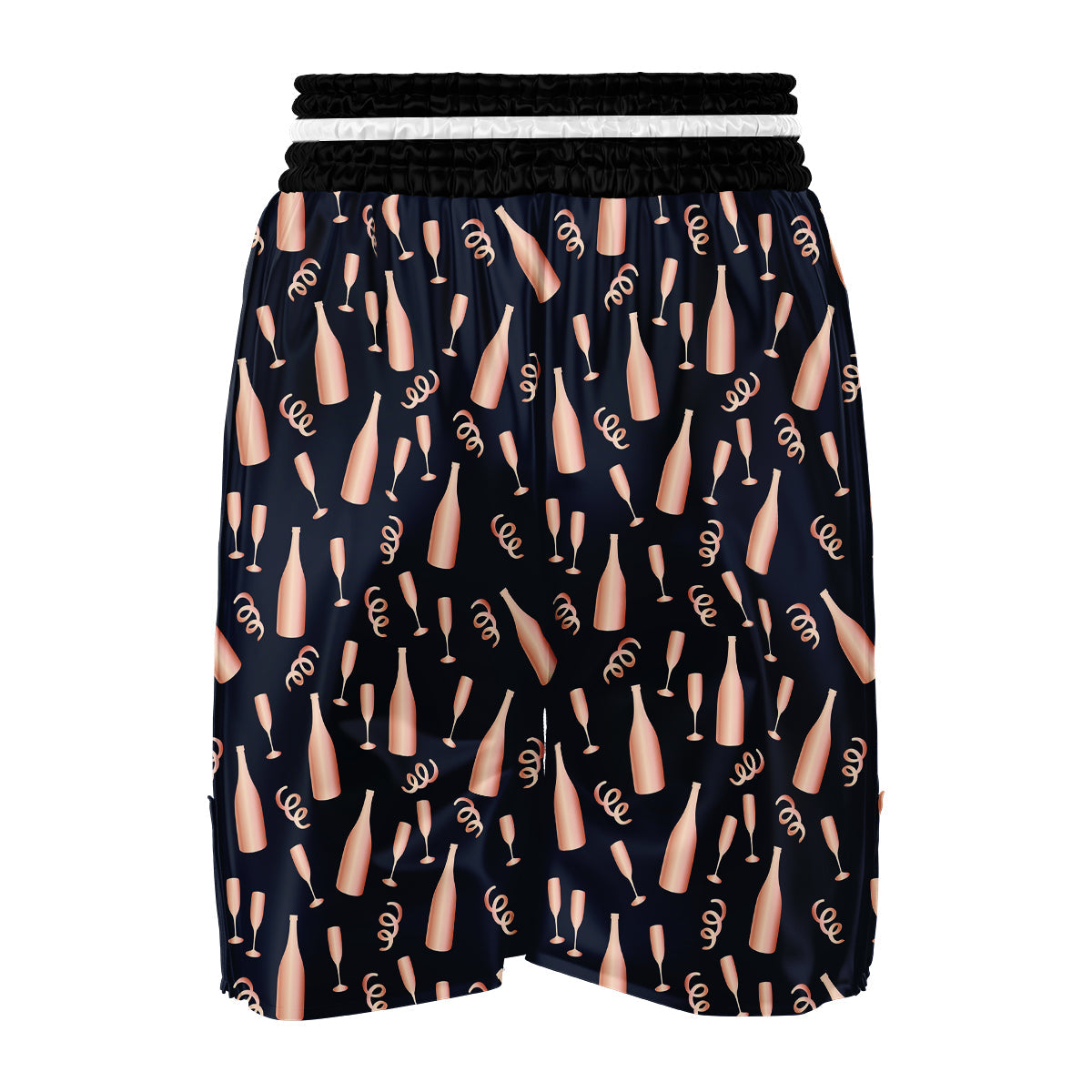 Pattern Print Champagne Boxing Shorts-grizzshop