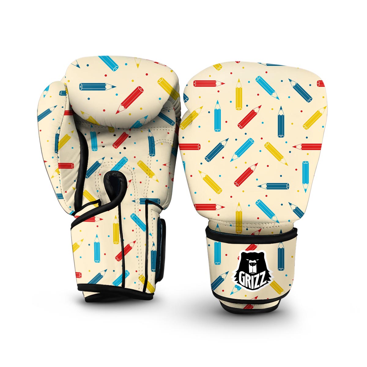Pattern Print Colorful Pencil Boxing Gloves-grizzshop
