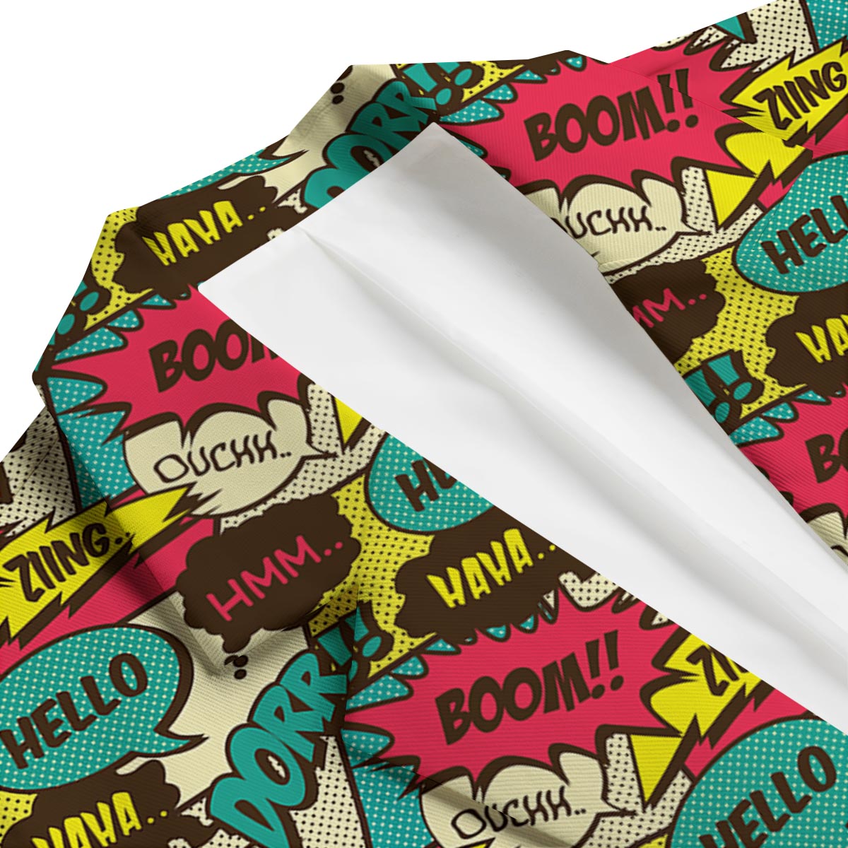 Pattern Print Comic Book Strip Men's Blazer-grizzshop
