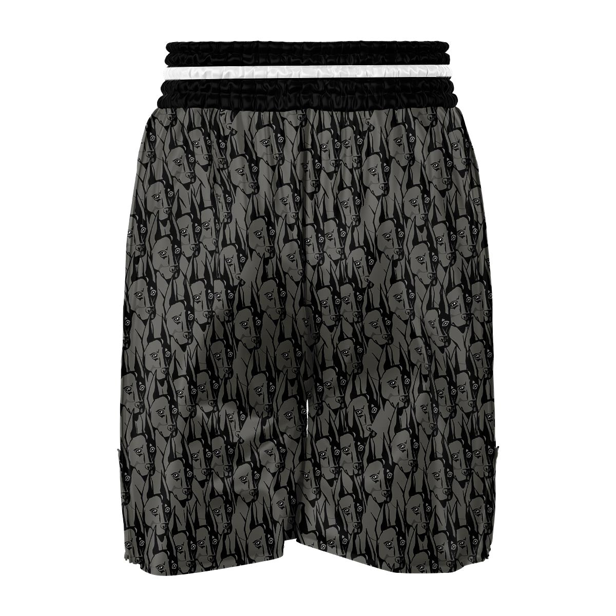 Pattern Print Dog Doberman Boxing Shorts-grizzshop