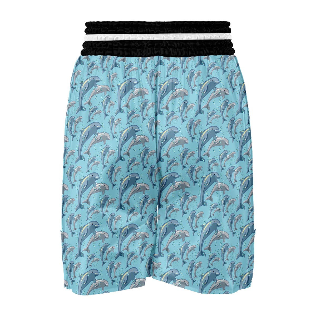 Pattern Print Dolphin Boxing Shorts-grizzshop
