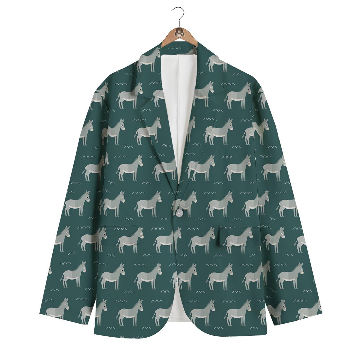 Pattern Print Donkey Men's Blazer-grizzshop