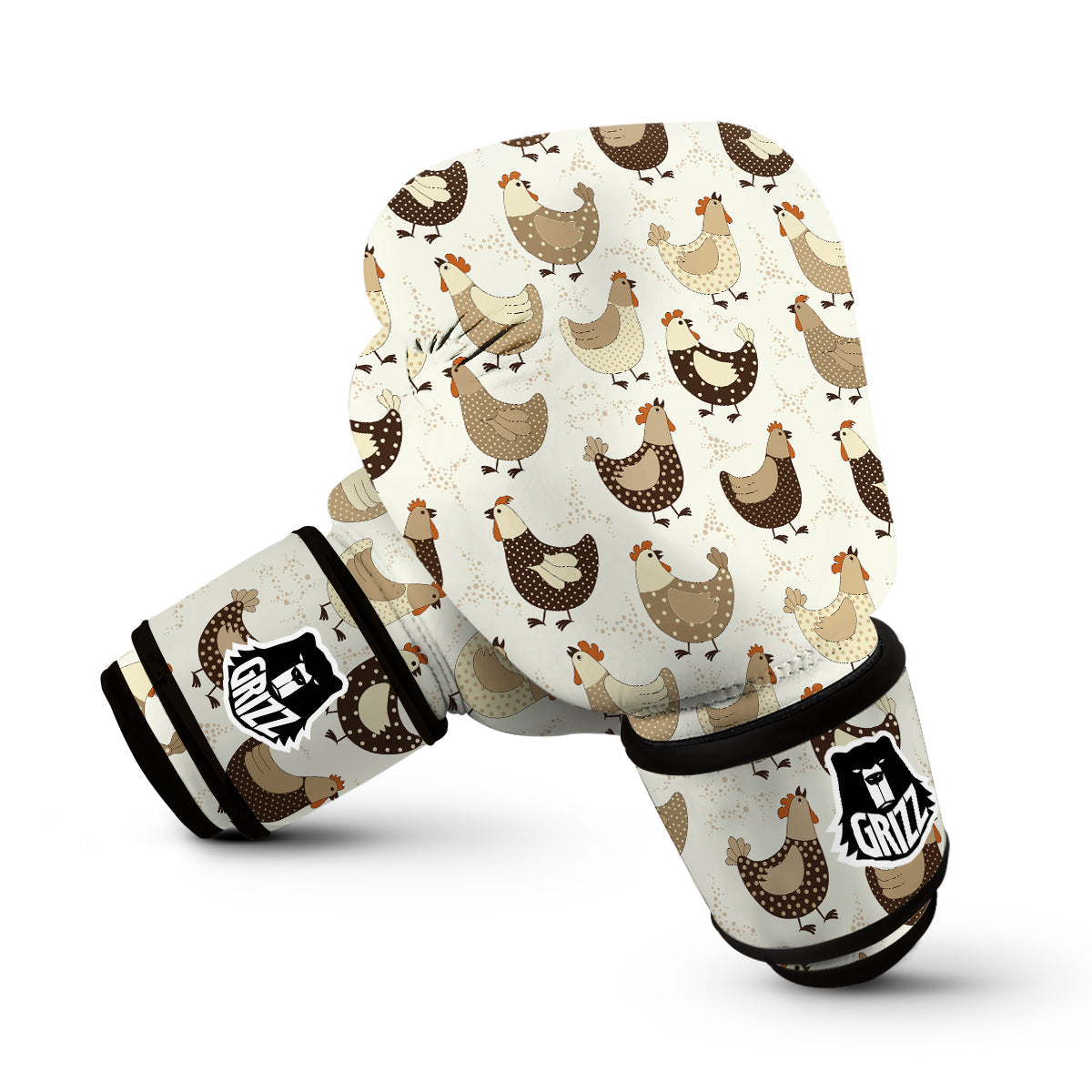 Pattern Print Farm Chicken Hen Boxing Gloves-grizzshop