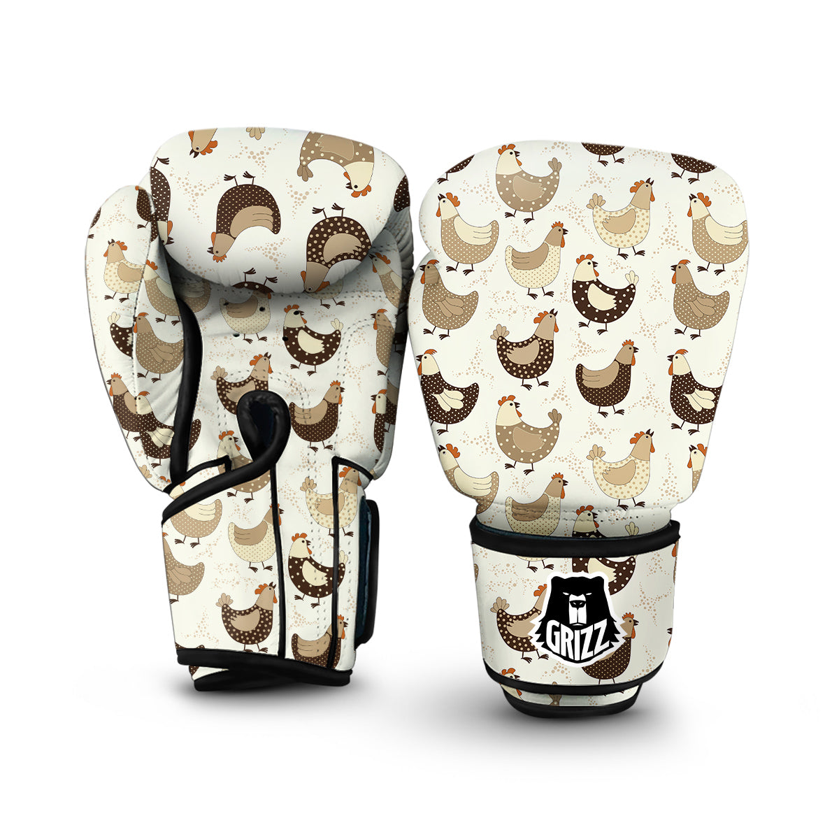 Pattern Print Farm Chicken Hen Boxing Gloves-grizzshop