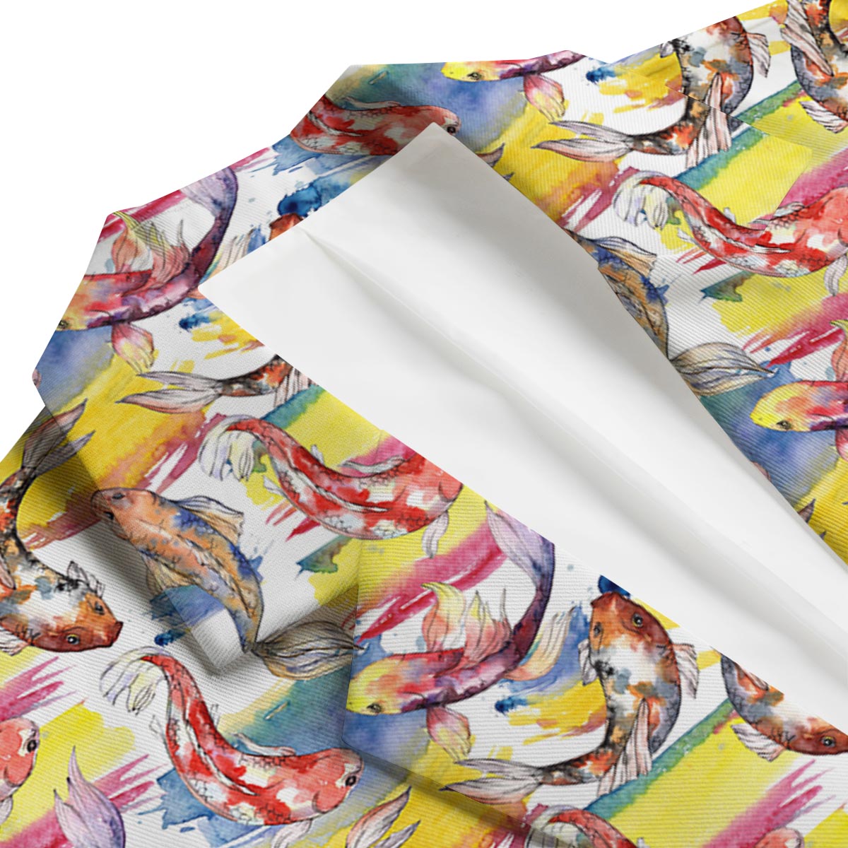 Pattern Print Goldfish Men's Blazer-grizzshop