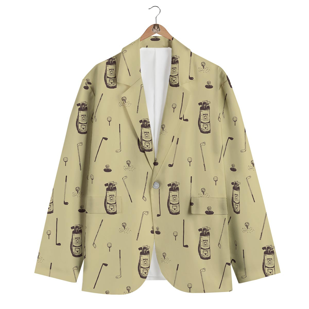Pattern Print Golf Men's Blazer-grizzshop