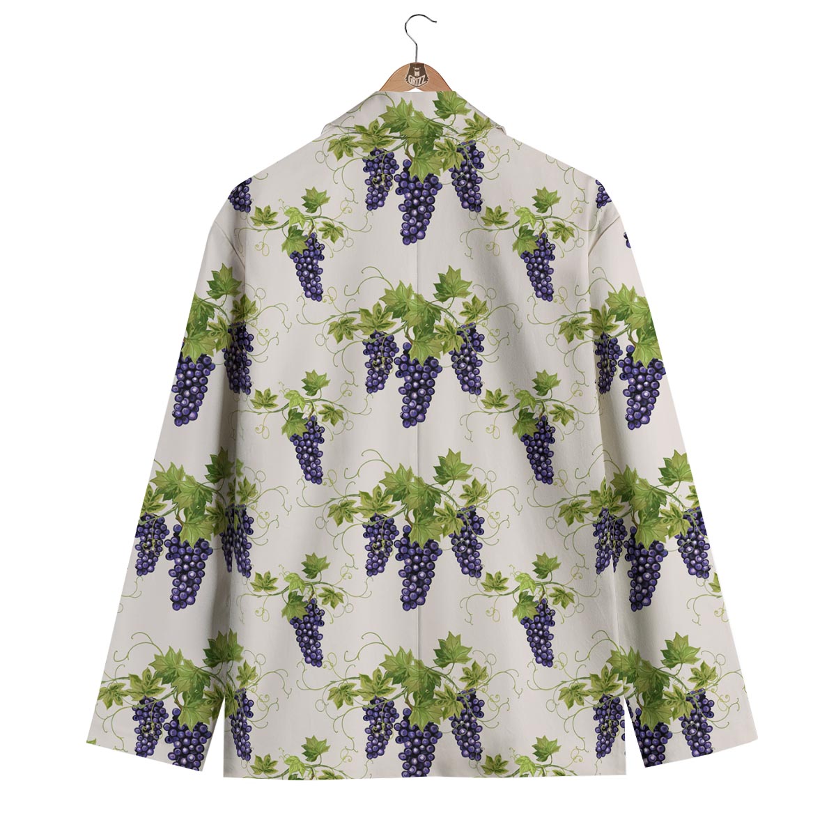 Pattern Print Grape Wine Men's Blazer-grizzshop
