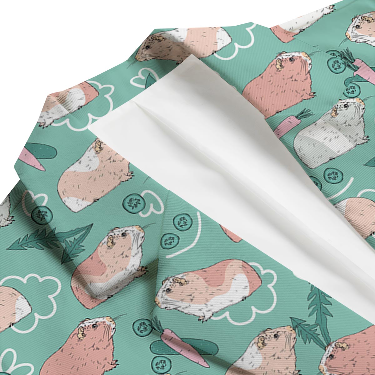 Pattern Print Guinea Pig Men's Blazer-grizzshop