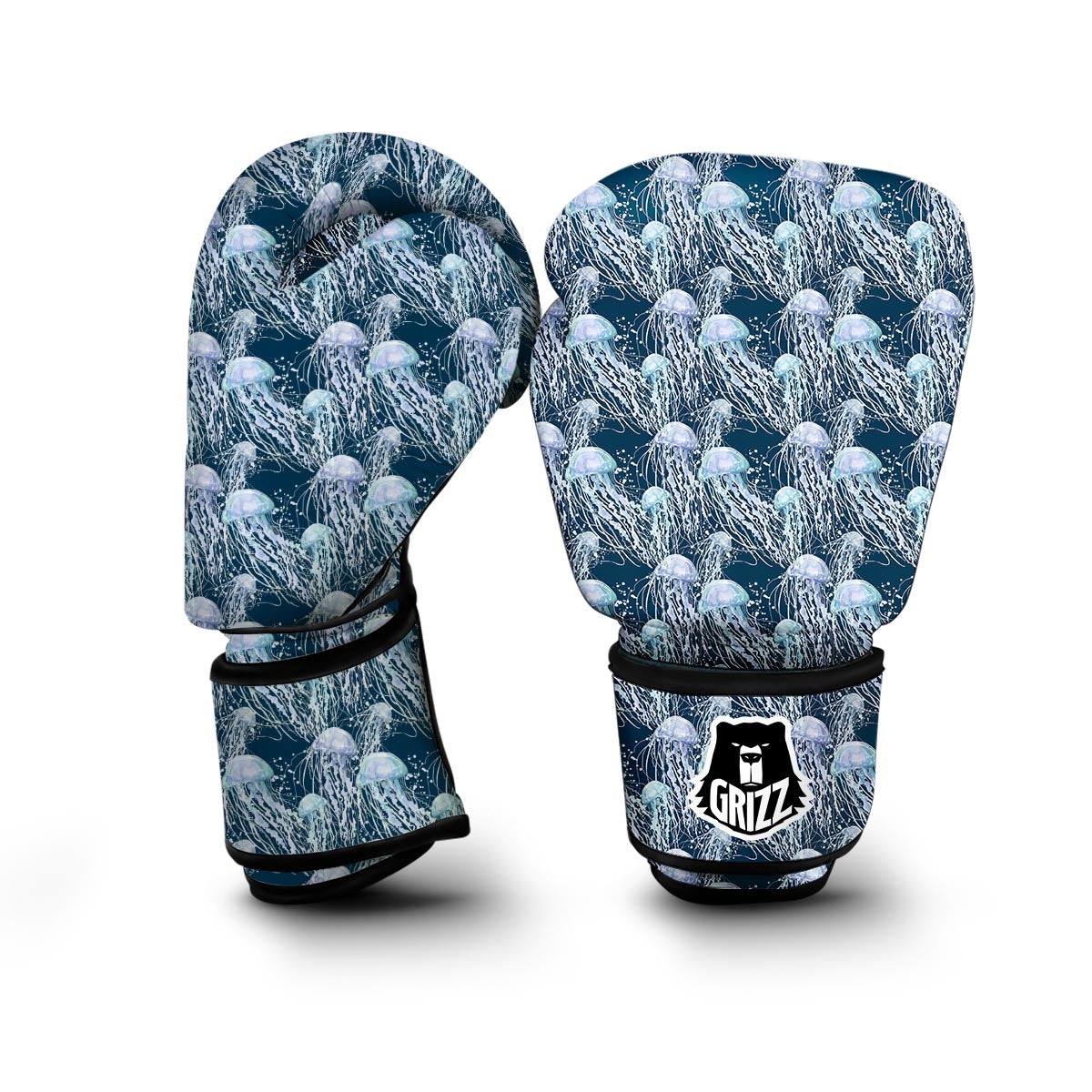 Pattern Print Jellyfish Boxing Gloves-grizzshop
