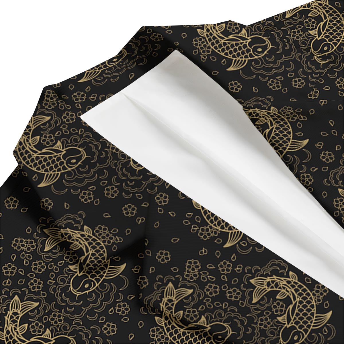 Pattern Print Koi Fish Men's Blazer-grizzshop